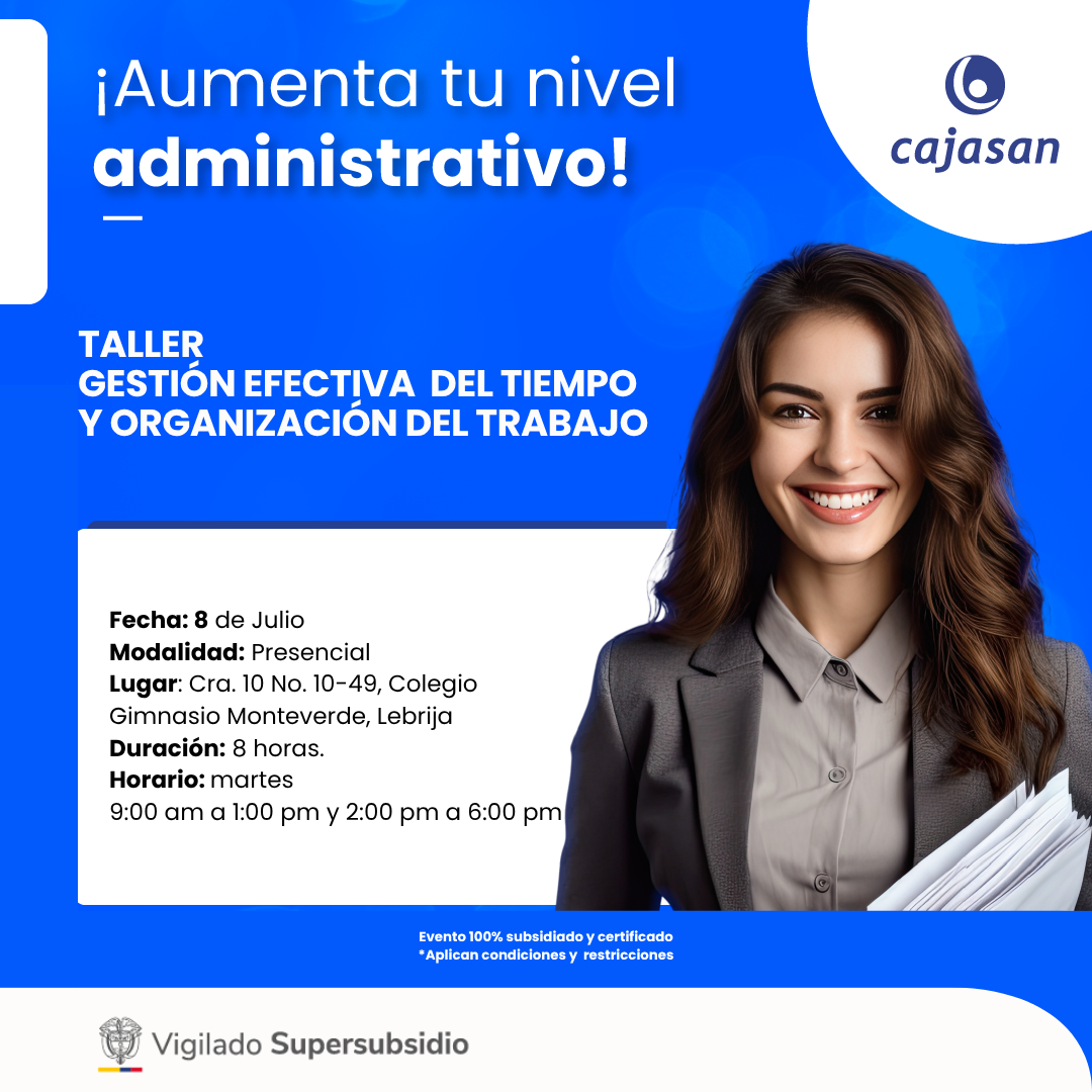 TALLER GESTION EFECTIVA DEL TIEMPO Y ORGANIZACION DEL TRABAJO 