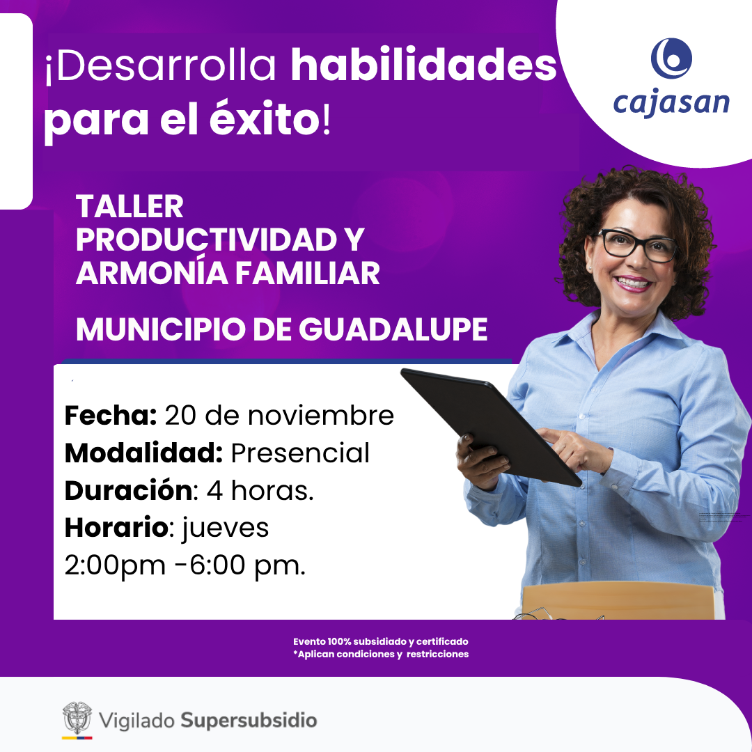 TALLER VINCULO PAF-PRODUCTIVIDAD Y ARMONÍA FAMILIAR