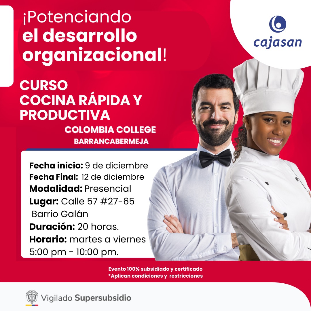 CURSO COCINA RAPIDA Y PRODUCTIVA 
