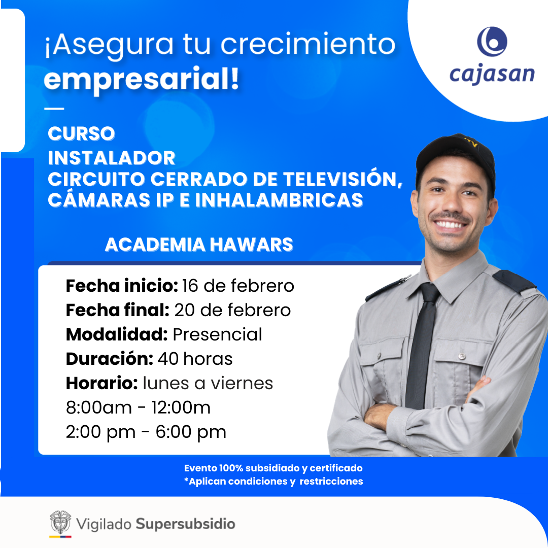 CURSO INSTALADOR DE CIRCUITO CERRADO DE TELEVISIÓN, CÁMARAS IP E INALAMBRICAS