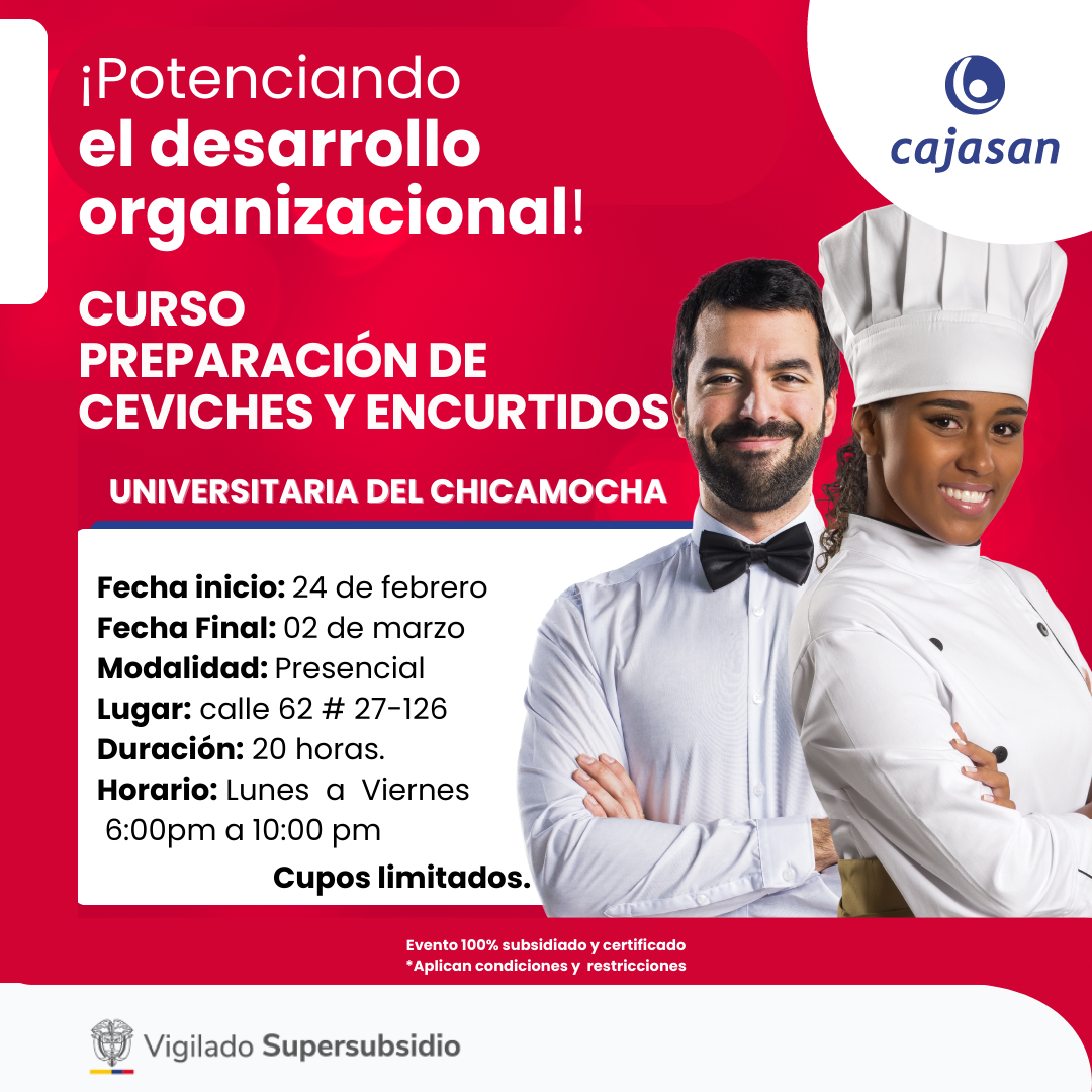 CURSO PREPARACIÓN DE CEVICHES Y ENCURTIDOS