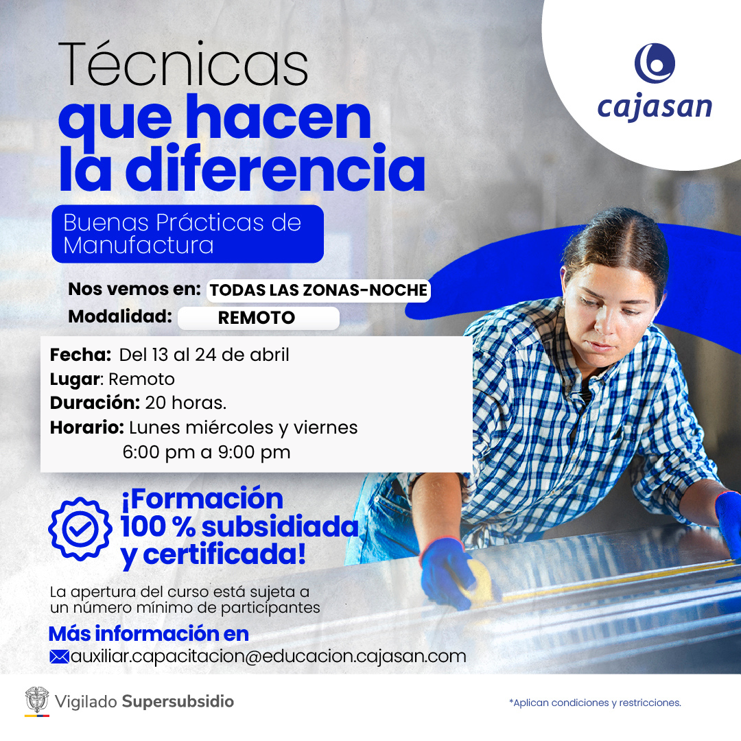 CURSO BUENAS PRÁCTICAS DE MANUFACTURA (BPM)