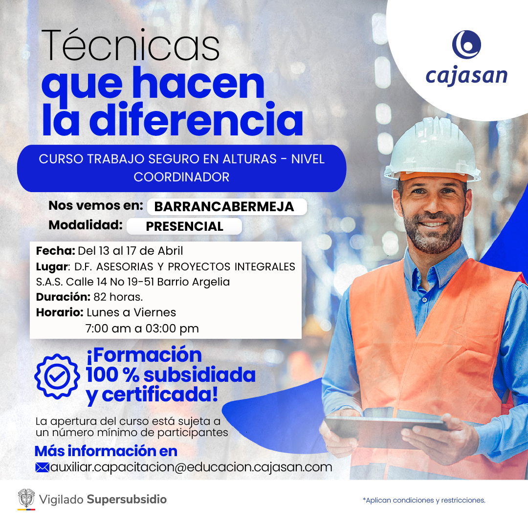 CURSO TRABAJO SEGURO EN ALTURAS - NIVEL COORDINADOR