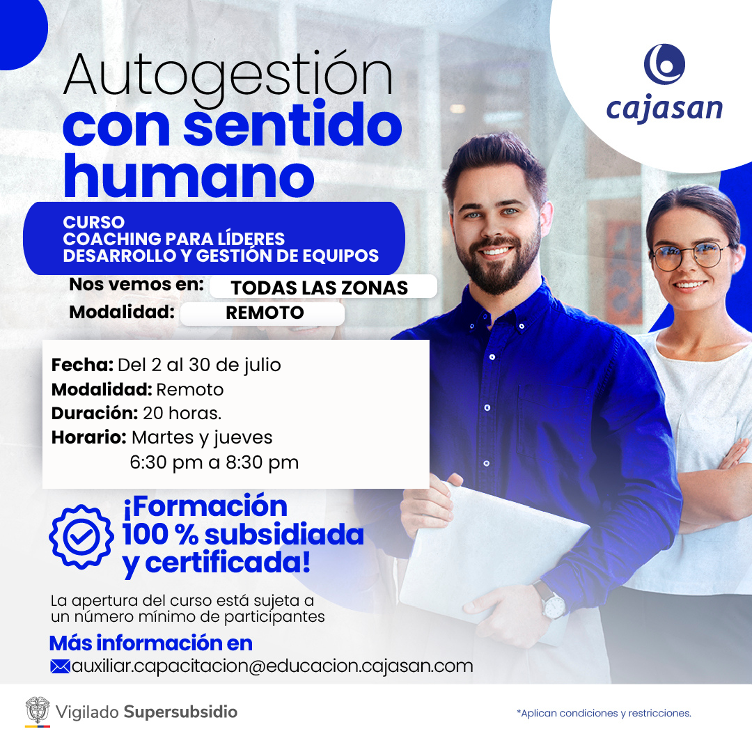 CURSO COACHING PARA LÍDERES - DESARROLLO Y GESTIÓN DE EQUIPOS