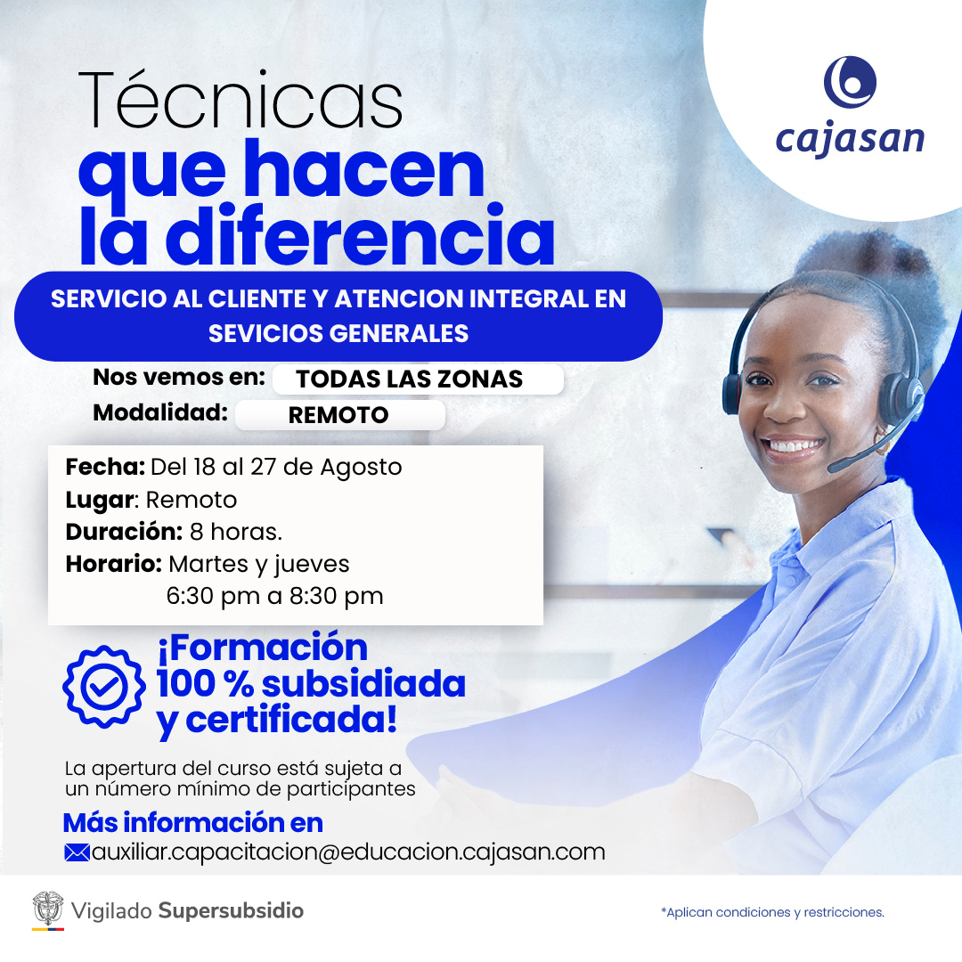 CURSO SERVICIO AL CLIENTE Y ATENCIÓN INTEGRAL EN SERVICIOS GENERALES