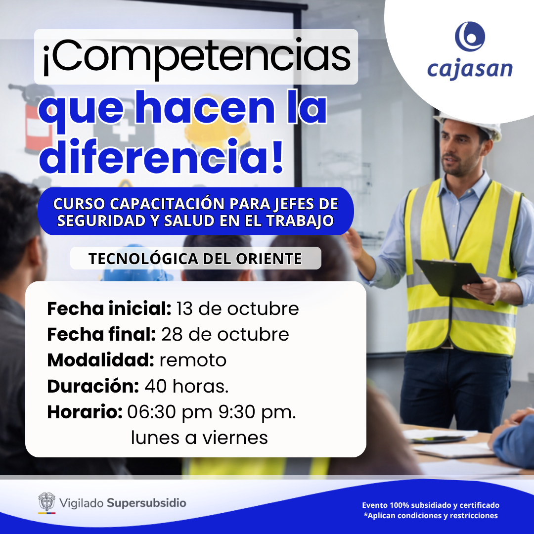 CURSO CAPACITACION PARA JEFES DE SEGURIDAD Y SALUD EN EL TRABAJO