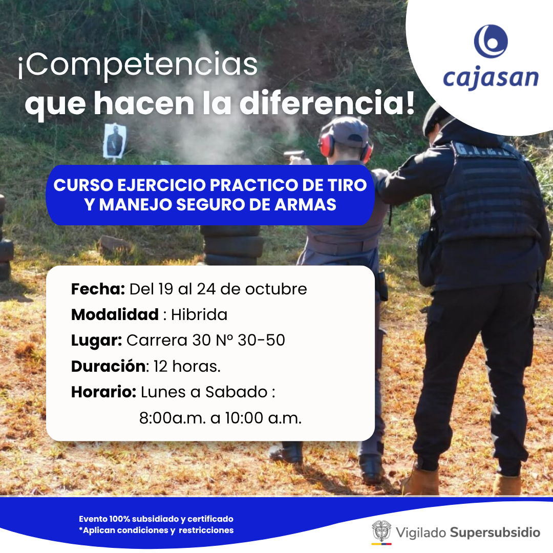 CURSO EJERCICIO PRACTICO DE TIRO Y MANEJO SEGURO DE ARMAS