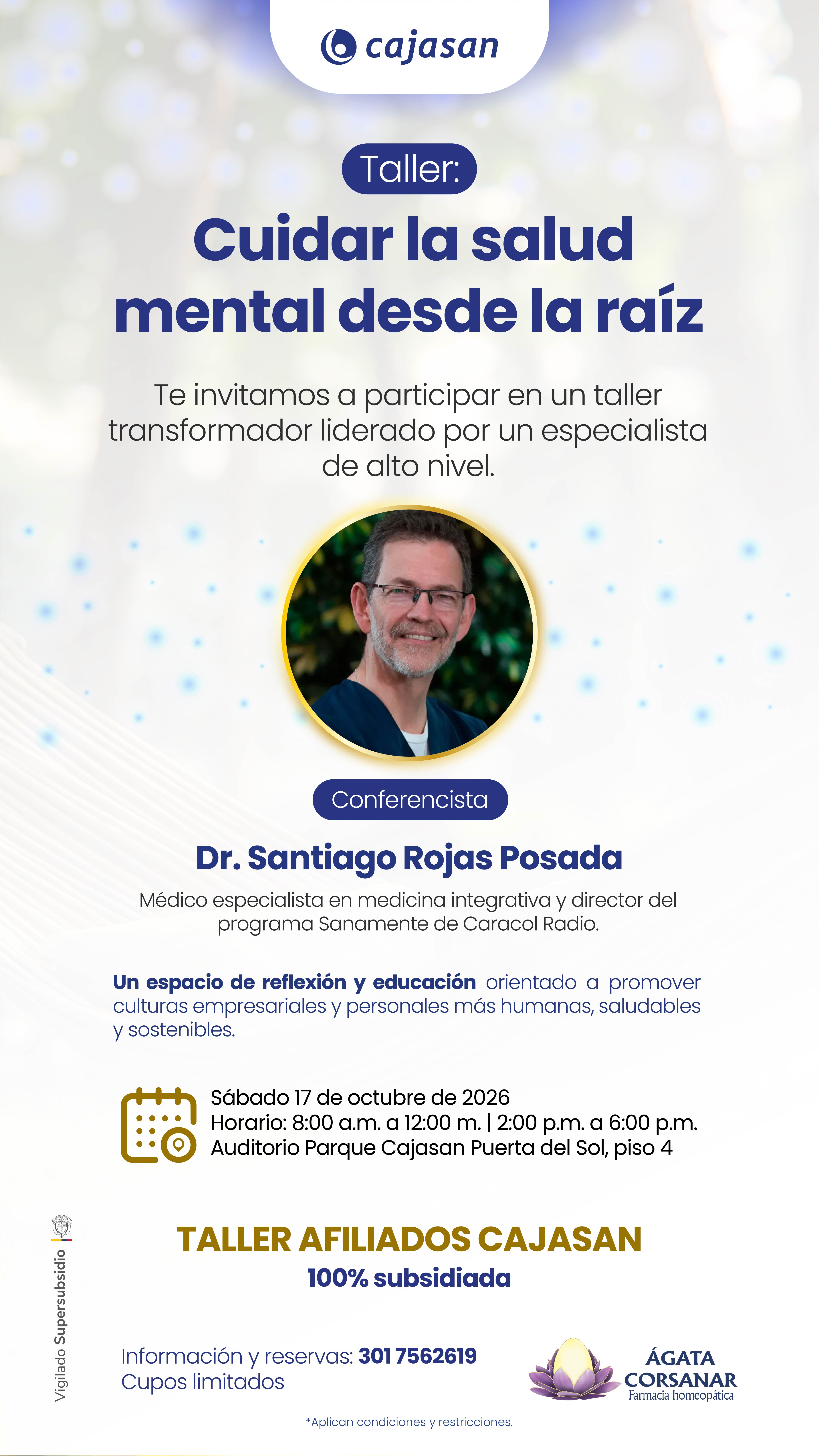TALLER CUIDAR LA SALUD MENTAL DESDE LA RAÍZ