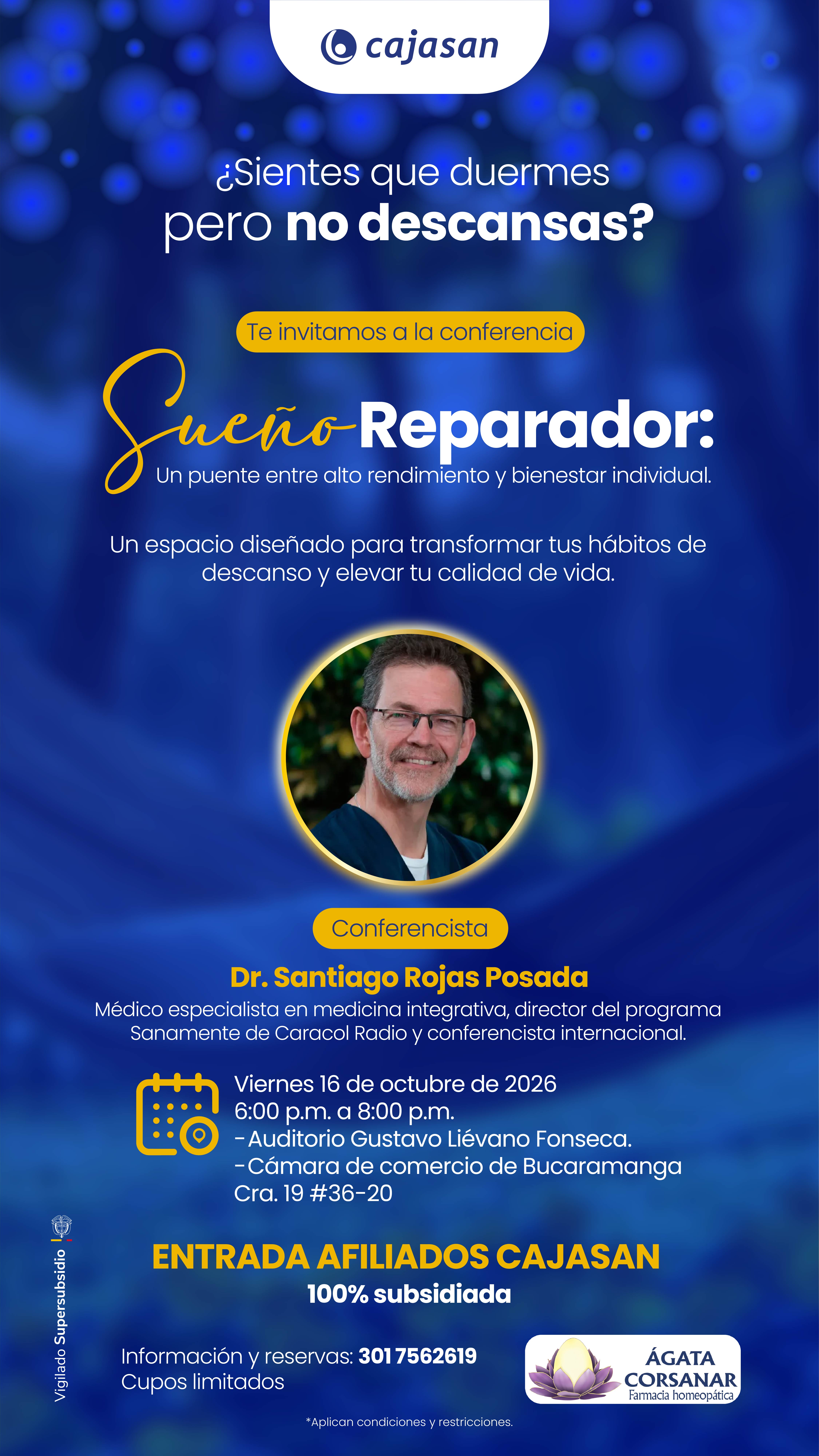 CONFERENCIA CLAVES PARA UN SUEÑO REPARADOR
